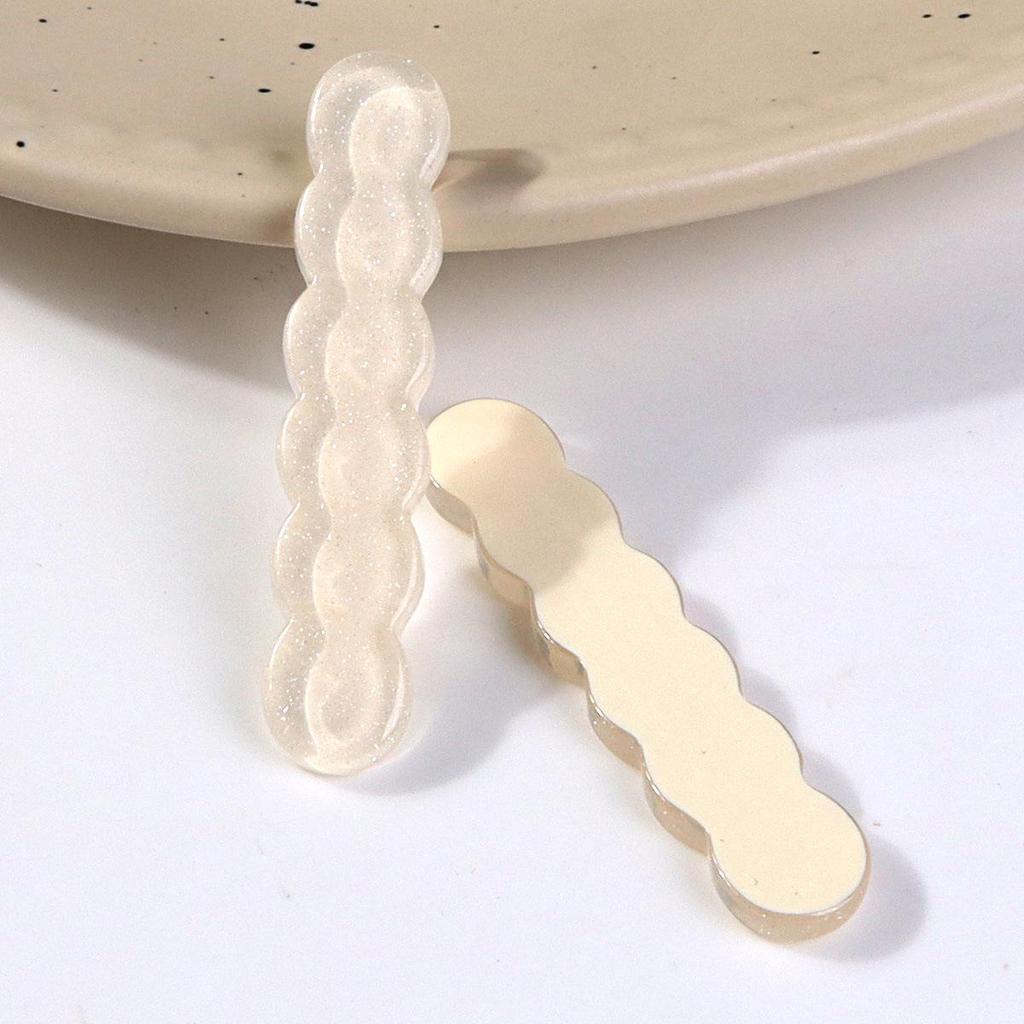 Shiny Glitter Geometric Oval Hair Clips for Women