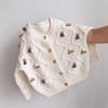 Girls' Fashion Knit Sweater Spring and Autumn Children's Crew-neck Sweater