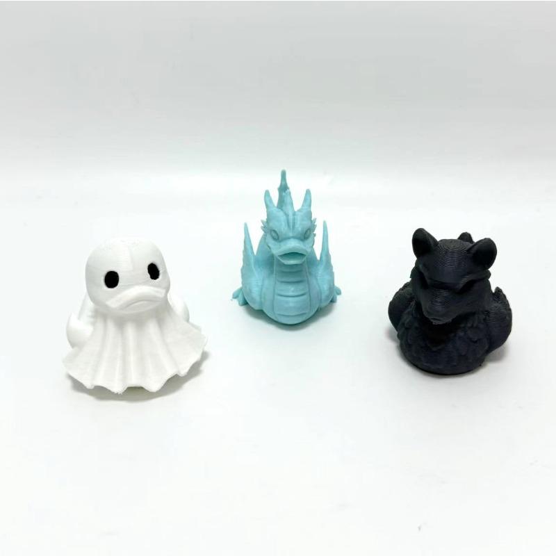 Neues 3D-Druck lustige Ente sechsteiliges Set Teufelsente kreative Ornament Geisterente böse Ente Halloween