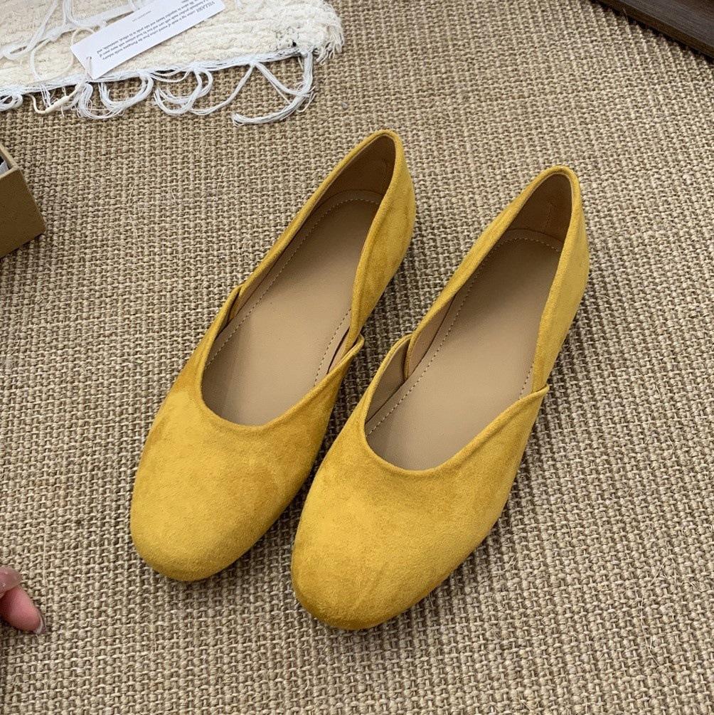 Platta mockasneakers dam nya mormorsskor enpedals pendlarskor mjukt sulade temperament damskor