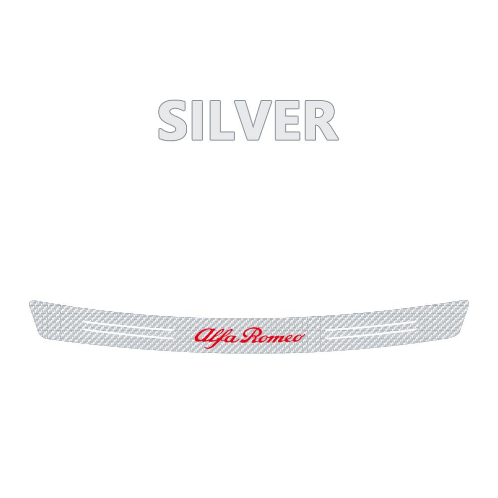 VKD2 1PCS Car Carbon Fiber Tail Trunk Rear Bumper Load Edge Protector Sticker For Alfa Romeo Giulia Mito Stelvio Sportiva Giulietta