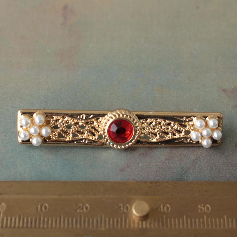 Spilla Brooch Vintage Leopardo Animale Palazzo Perla con Lega Galvanizzata Per Donne e Uomini