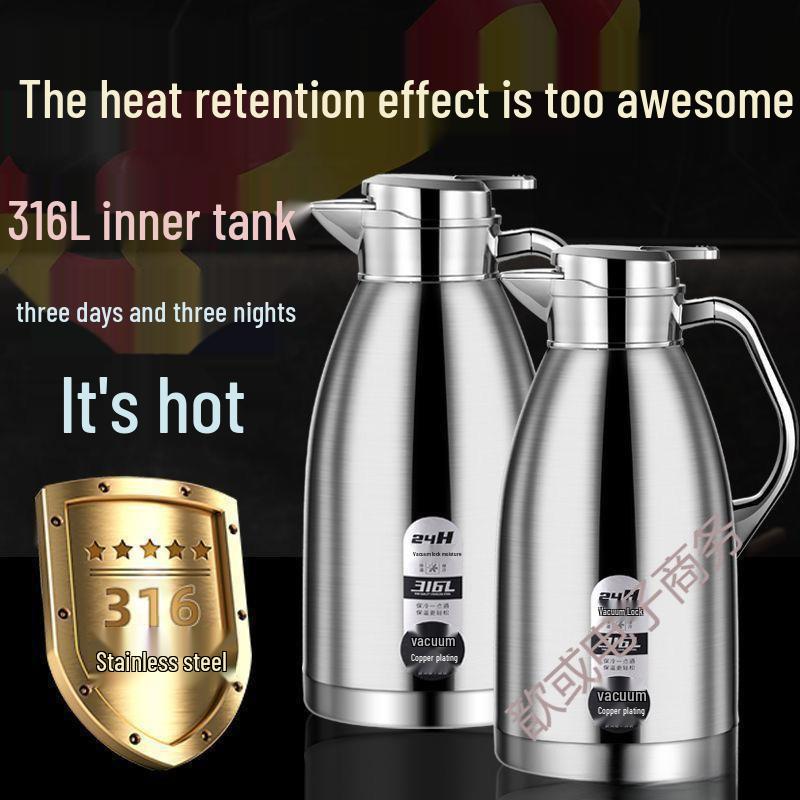 316 Stainless Steel Insulated Kettle for Home, Restaurant, or Hotel - Large Capacity Thermos
