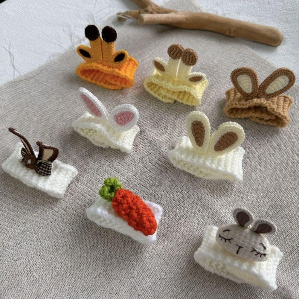 Cute Knitted Hat Candy Color Casual Wear Hat DIY Knitted Skirt  for 10~15cm Cotton Dolls