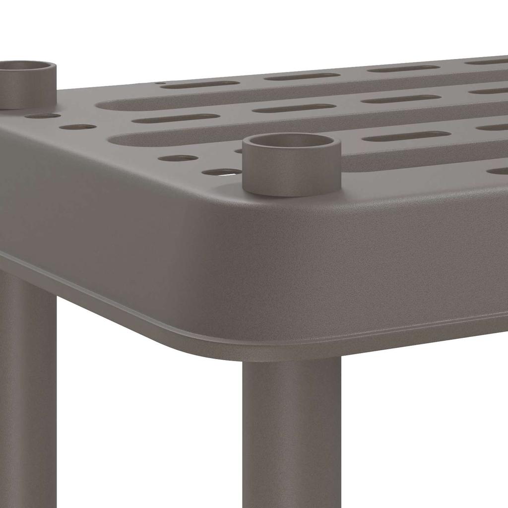 5 Tier Shelving Unit 100 x 40 x 177 cm PP Light Grey