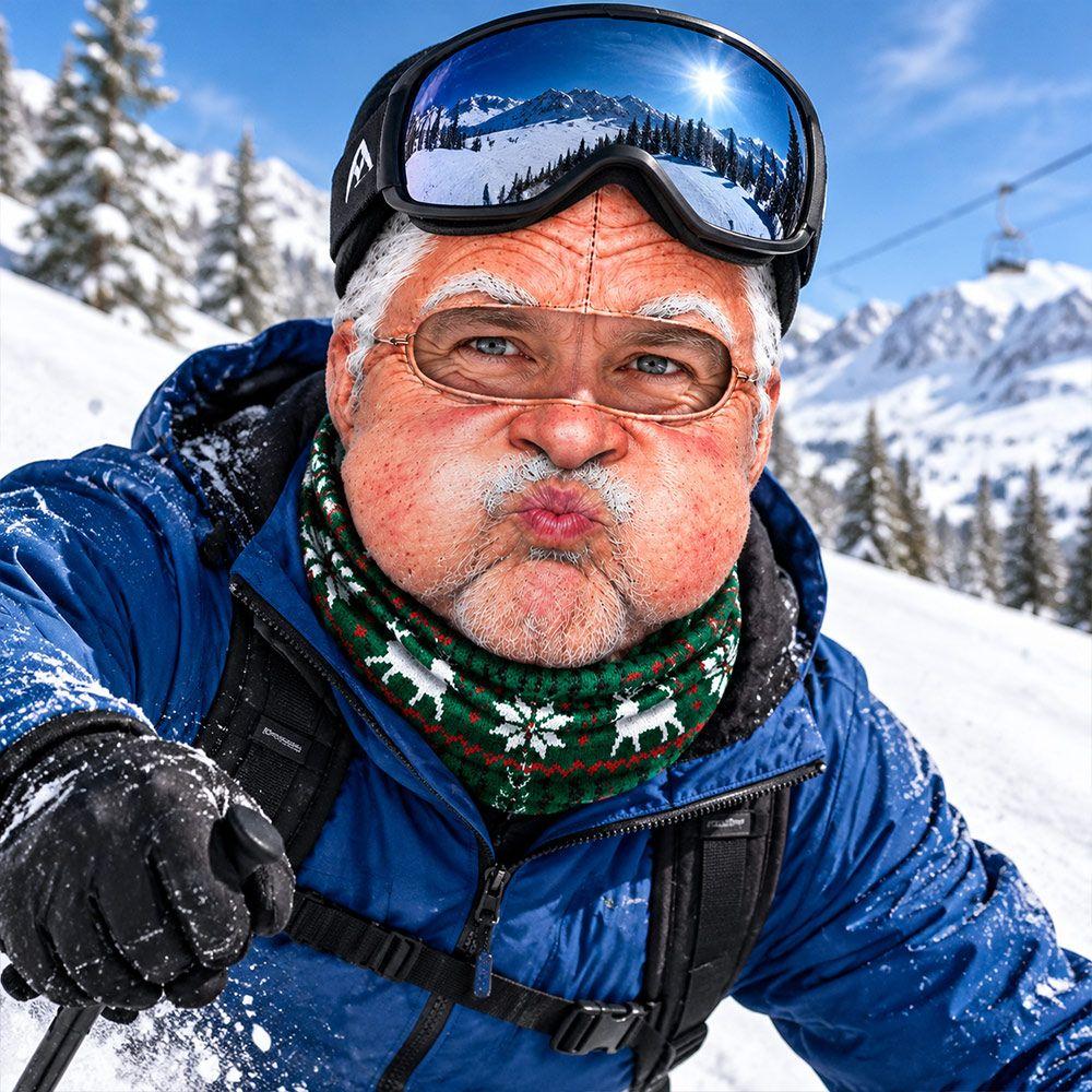 Breathable Funny Ski Mask 3D Face Printed Full Face Mask  For Outdoor/Cycling/Pranks/Party