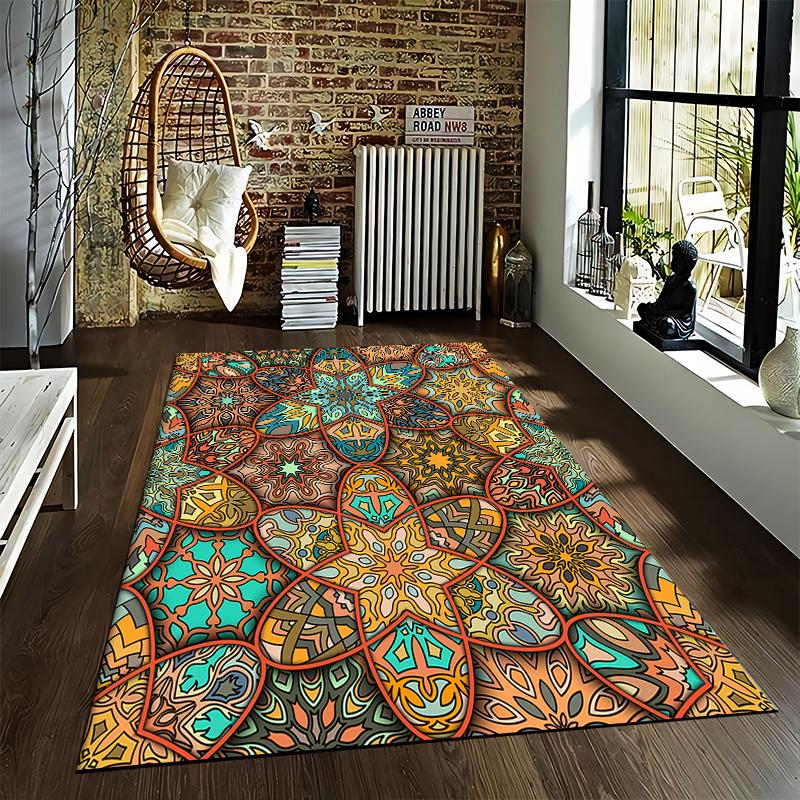 Gorgeous patterned carpet for stylish home decor Suitable for use as an anti-slip game mat for living room and bedroom sofas