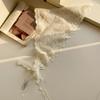 Women S White Lace Tie Triangle Scarf For Jeans Decoration