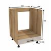 Lower Kitchen Cabinet Under Oven 60 Capri Oak Evoke Front Cashmere Matte