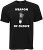 Music Novelty T Shirt Weapon of Choice Microphone Toy Black