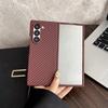 Luxury Carbon Fiber Leather Magsafe Phone Case for Samsung Galaxy Z Fold 7 6 5 4 3 Protect Magnetic Wireless Charging Back Cover