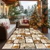 New Large Stone Pattern Outdoor Rug Non-Slip Mat For Patio Garden RV Camping Durable Polyester Indoor Outdoor Holiday Decor