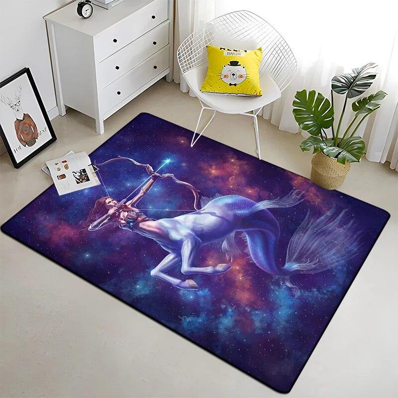 

Килим із художнім принтом «Дванадцять сузір’їв» для вітальні Килим великої площі М’який килимок Килимки для кіберспортивного крісла Alfombra Dropshopping 40cm by 60cm