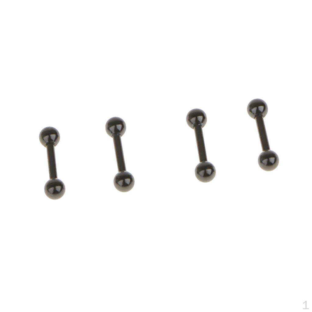 

4 шт., 16 г, 1,2 мм, кольца для бровей, губ, козелка, серьги, штанга, черные