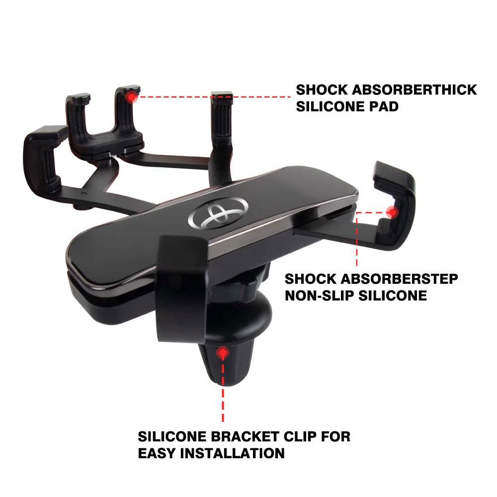 Car Air Vent Clip Mount Cell Phone Stand Phone Bracket Holder For Toyota GR Sport Gazoo Racing Yaris 86 Corolla Hilux Supra C-HR