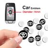 2/5/10 Pièces 14MM Autocollants Emblème Clé de Voiture Télécommandée Accessoires Pour Toyota Yaris Corolla Avensis Aygo Vitz Vios Yaris Mark-X Mirai