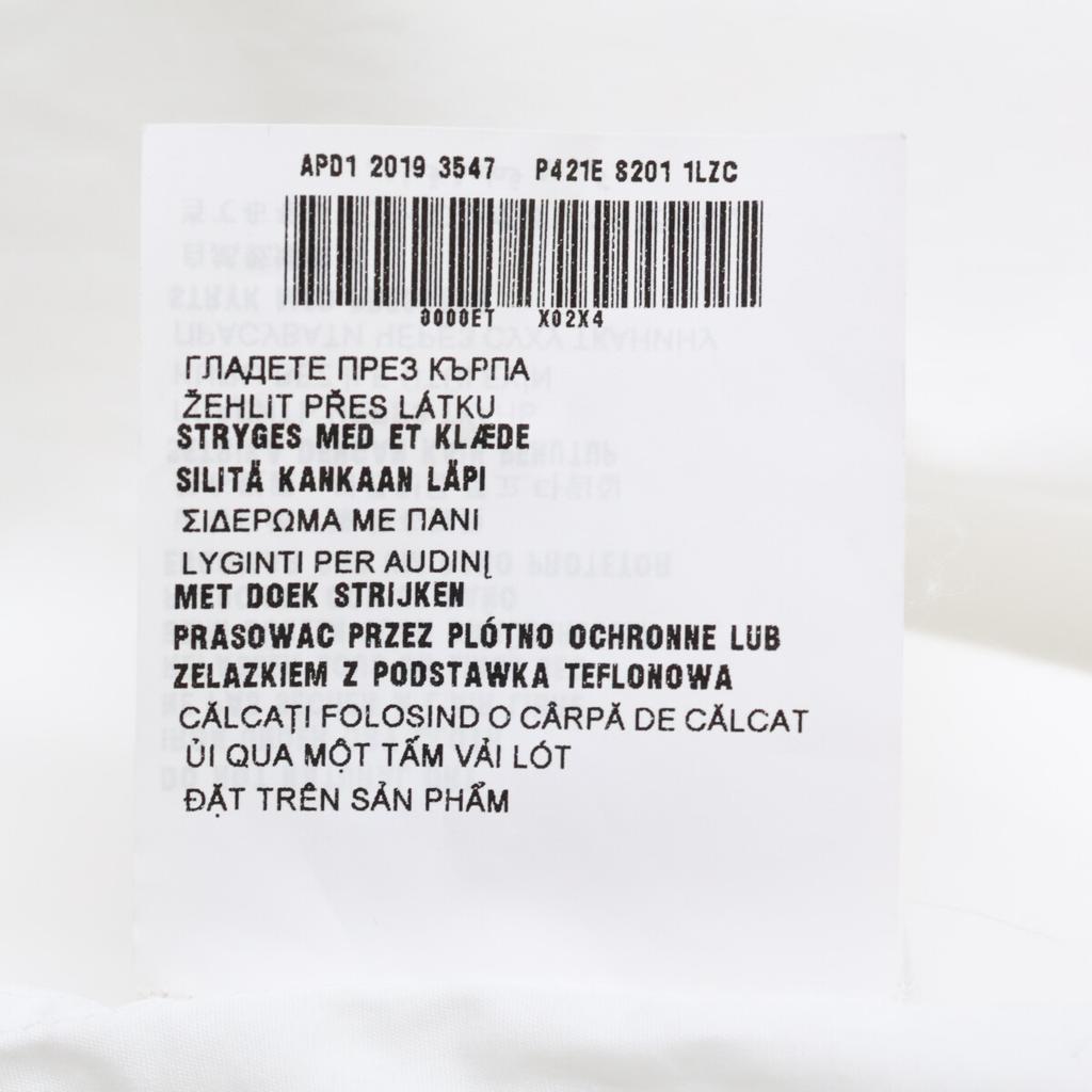 Prada P421E S201 White Cotton Triangle Logo Back Long Oxford Button-Down Shirt Tops 36 whiteUsed