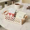 1/2PCS Japanese Simple Desktop Organiser Home Bedroom Sundry Organiser Snacks Basket Cosmetic Storage