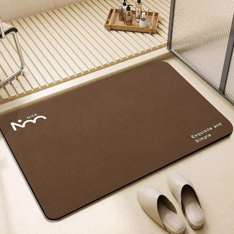 Quick-Dry Diatomaceous Earth Bathroom Mat - Soft, Water-Absorbent, Anti-Slip Floor Mat for Toilets & Entrances