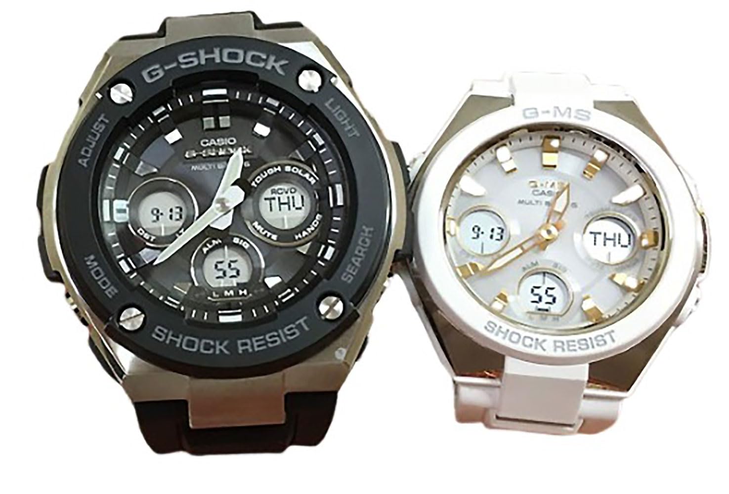 

[Casio] CASIO Pair Watch G-SHOCK G-Shock BABY-G Baby G Ana-Digi Radio Solar Genuine Pair Case Set of 2 GST-W300-1AJF MSG-W100-7A2JF Watch