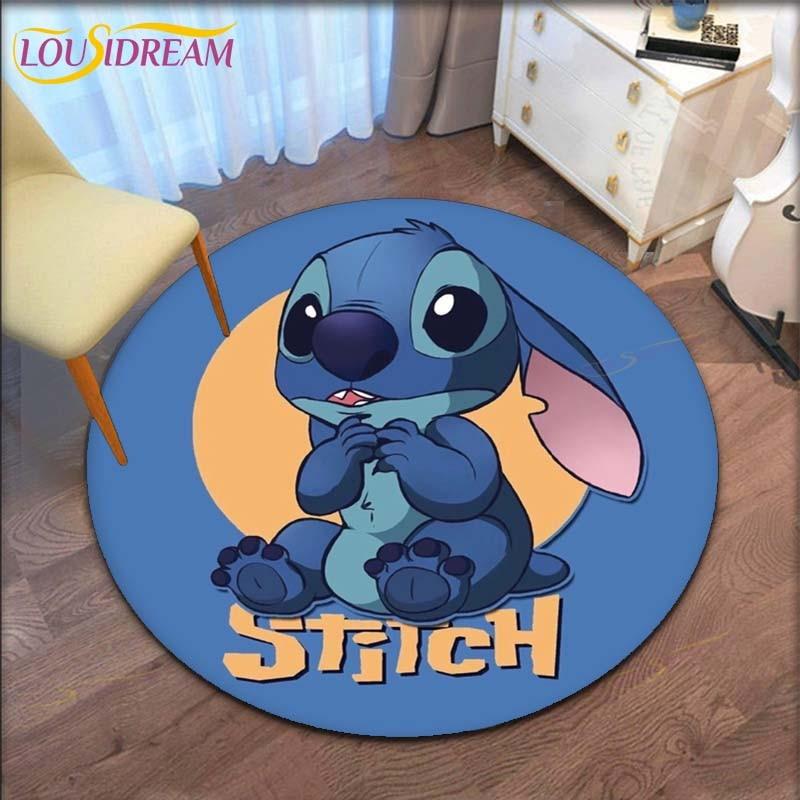 Cartoon Stitch Round Carpet for Living Room Carpet Floor Rug Bath Mat Bedroom Carpet for Children's Room Doormat
