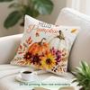 Watercolor Pumpkin Maple Leaves Autumn Cushions Pillowcase Polyester Cushion Cover Throw Pillow Pillowcover Home Car Sofa Decor
