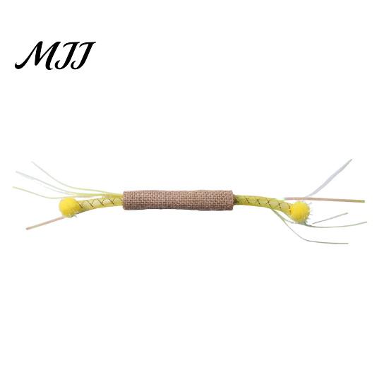 Portable Cat Interaction Tools Mesh Tube Toy, Interactive Kitten Chew Flexible with Linen Tassel Plush Ball Toy Wrap And Balls, Safe Teething