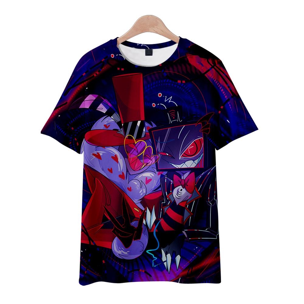 10 Colors Summer Fashion Women/Men's Casual Anime Hazbin Hotel Printed Cosplay Short Sleeve T-shirts