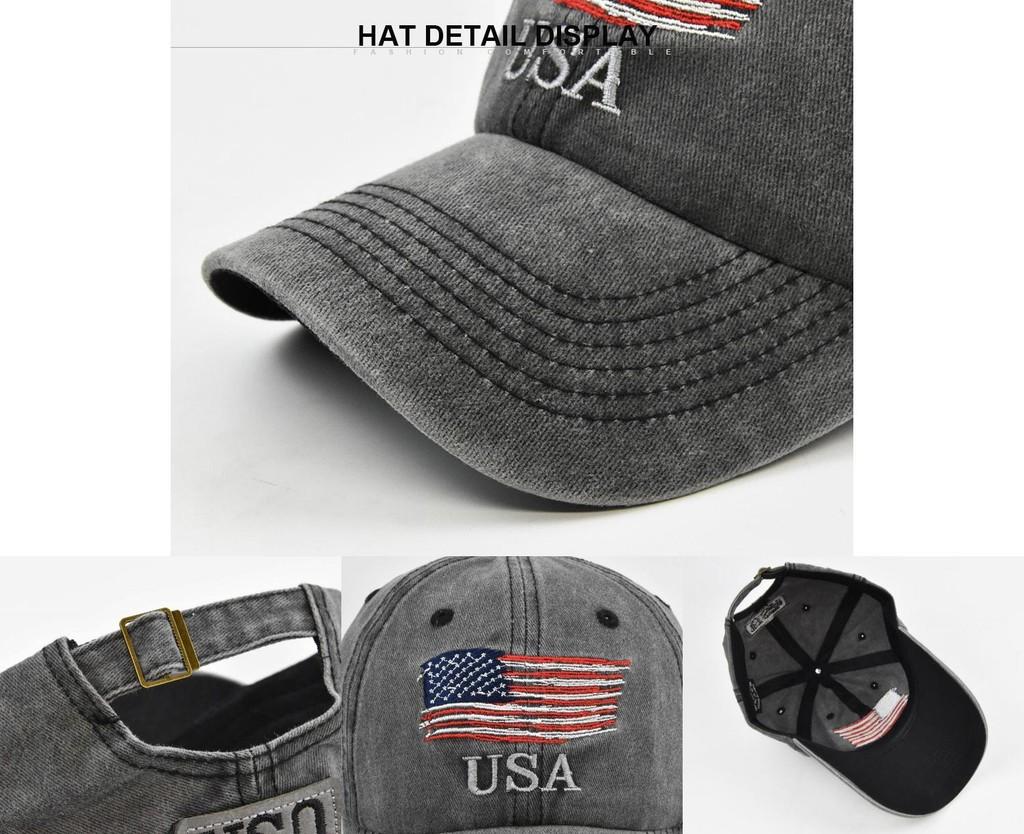 Fashionable Vintage Embroidered Baseball Cap With Adjustable Size And Curved Brim