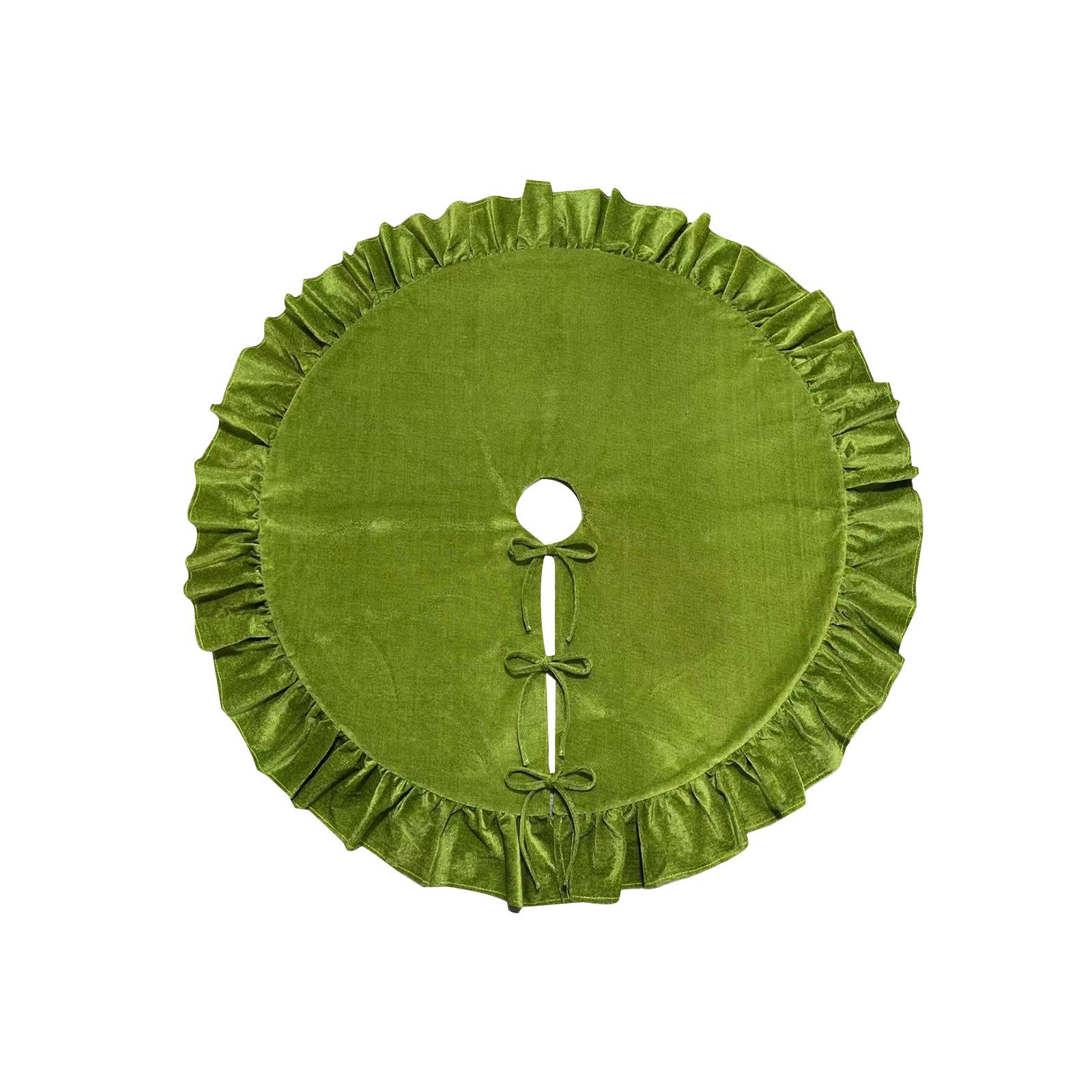 

Solid Color Velvet Christmas Lace Tree Dress 122CM One Size зелёный