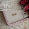 S925 Sterling Silver Plated 18k Gold Heart Earrings Mini Exquisite Micro Inlaid Zircon Cute Ear Accessories