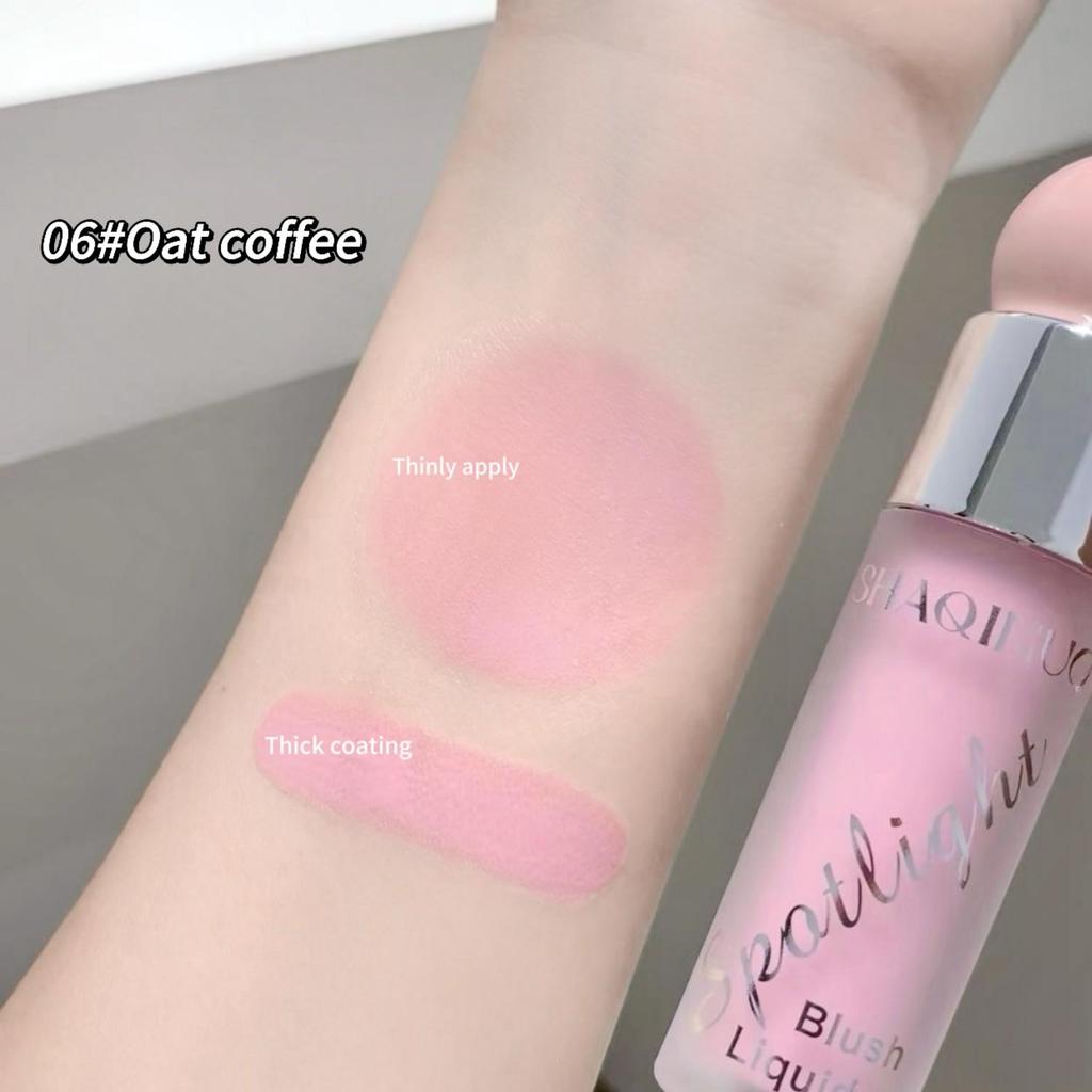 SHAQINUO Radiant Liquid Blush & Highlighter Duo 12h Dewy Glow Lightweight Water-Gel Buildable Mirror