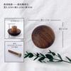 Solid Wood Coat Hook Wall Mounted Clothes Hanger with Handle - Punch Free Door Hanger Pebble Shape for Kitchen Cabinet Organizer