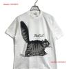 Magliette pazze Vintage anni '90 Kriban Cat BADCAT stampa T-shirt Taglia S Bianca Uomo vintage Lavata Comoda Elasticizzata Casual Unisex