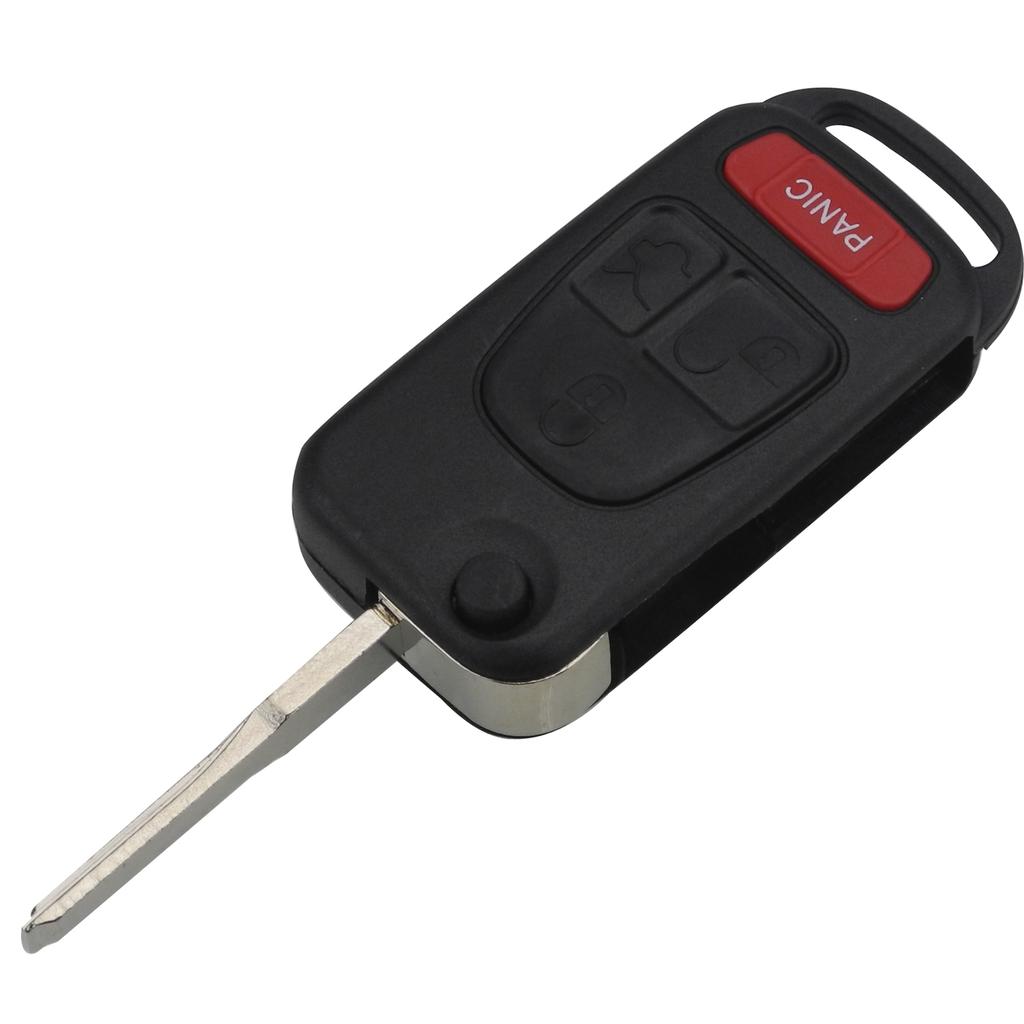 Jingyuqin 1/2/3/4 Buttons Car Remote Folding Flid Key Shell Cover For Mercedes For Benz B200 A160 W124 W202 W210 HU39 HU64
