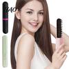 Portable Hair Styling Tool 2-in-1 Straightener Brush, Curling Straightening Comb with Fast Heating 3 Temperature Settings, USB Rechargeable