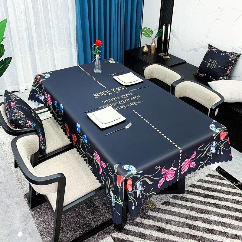 Față de masă în stil minimalist, artă din țesătură, impermeabilă, rezistentă la ulei, lavabilă, măsuță de cafea de uz casnic Față de masă dreptunghiulară