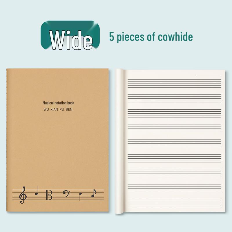 Poznámkový blok hudební teorie pro začátečníky: Papír s osnovou pro studenty a profesionály