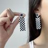 Elegant And Exaggerated Retro Geometric Black And White Striped Earrings Fashionable And Stylish Ear Accessories