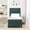 Boxspring Bed with Headboard Dark Green 100 X 200 Cm Velvet