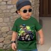 Summer Round Neck Dinosaur Pattern 3D Printed Top Fashionable Casual Short Sleeved Children's Boy T-shirts