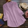 Solid-Color Loose Long-Sleeve Shirt Top Pure Color Loose Long Sleeve Shirt Top