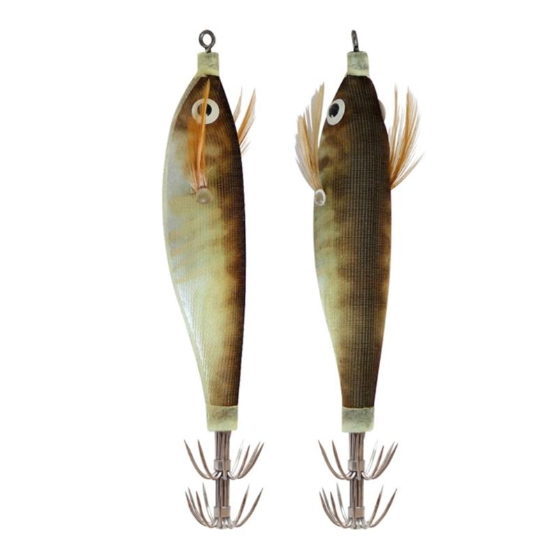 Luminously Squid Jigs Hook Fishing Lures Baits Hard Artificial Shrimp Baits with Hook Hard Night Fishing Baits Enduring