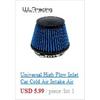 3" Universal Car Cold Air Intake System With Fan Racing Carbon Fiber Cold Feed Induction Air Intake Filter Kit Filter Box