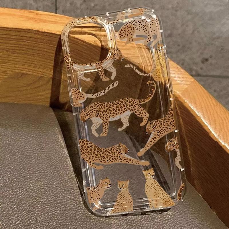 

Fashion Leopard Print Soft Phone Case for Samsung S25 S24 S23 S22 S21 S20 Note20 FE Ultra Plus 5G Soft Clear Cover S24 Plus 5G