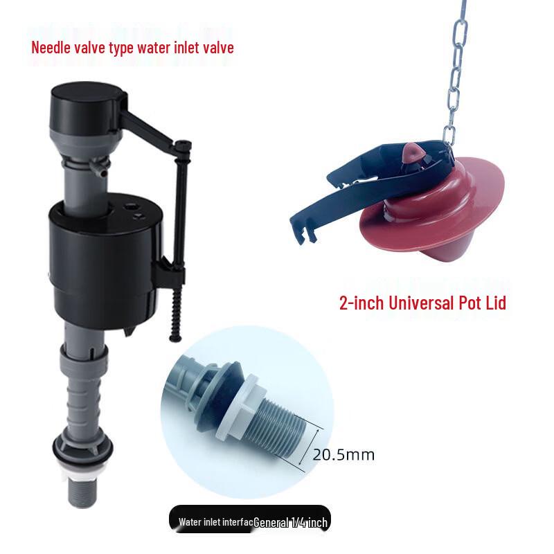 YouShu Adjustable Toilet Inlet & Flush Valve Kit