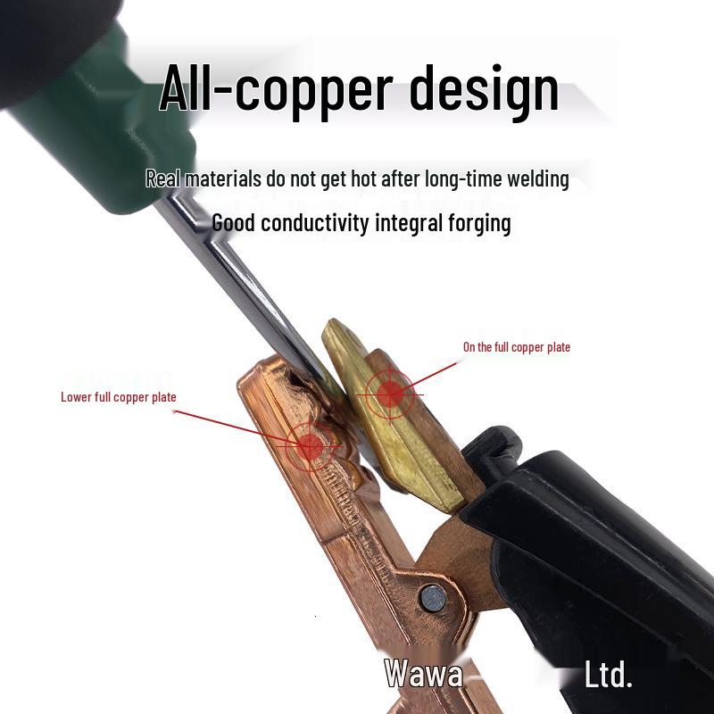 Heat-Resistant Anti-Drop Welding Pliers, Industrial-Grade, European Style, Pure Copper, 800A-1000A.