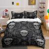 Skull Pattern Three-Piece Set Multiple Sizes Kid'S And Adults' Bedroom Exquisite 3Pc Bedding Set, Gift