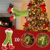 Christmas Elf/Santa Legs Stuffed Legs Stuck Tree Topper Decoration Christmas Tree Topper Xmas Holiday Indoor Outdoor Decor