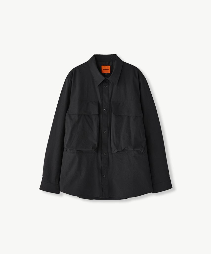 Stco [Rnw] Ripstop Shacket Jumper Black (Semi-Oversized Fit)_Swjva03Nsb